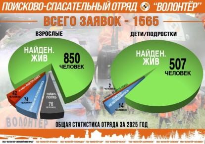 Более 1560 заявок поступило к нижегородским волонтерам на поиски в прошлом году